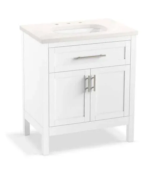 KOHLER Hadron Bathroom Vanity Cabinet with Sink and Quartz Top