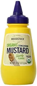 Woodstock Organic Stoneground Mustard, 8 Ounce (Pack of 12)