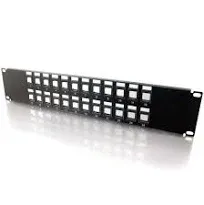 C2G 3859, Blank Keystone/Multi<wbr/>media 24-Port 2U Patch Panel