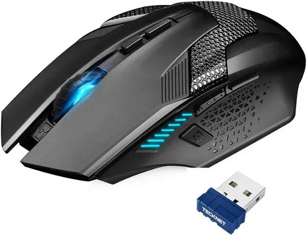 Wireless Mouse, USB Cordless Computer Mouse with 8 Buttons, Ergonomic Design,...