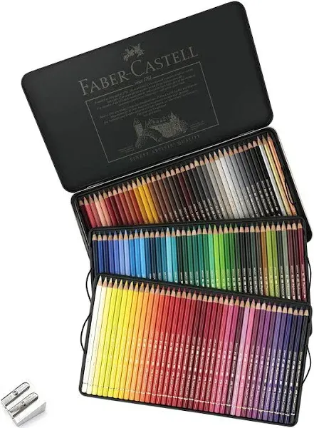 Faber-Castell Polychromos Artist Colored Pencils 120 Set w/ Pencil Sharpener