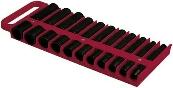 Large Magnetic 1/2” Socket Tray - Red 40900 Lisle 40900 830451409000 0