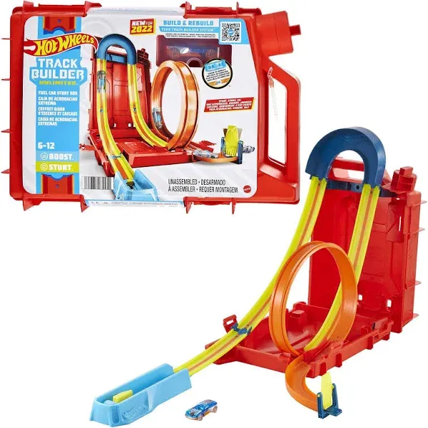 Toy Car Track Set, Track Builder Unlimited Playset Fuel Can Stunt Box, 14 Com...