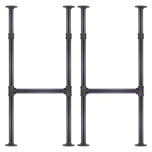 38 Inch Industrial Pipe Table Leg for Bar Height Pub Table H-Shape Iron Base