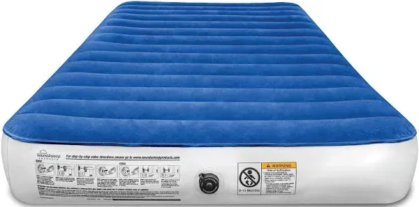 Sound Asleep Camping Air Mattress Single Height External Pump