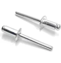 ISPINNER 100pcs 3/16" x 1/2" Aluminum Blind Rivets, 4.8 x 12.7mm Pop Rivets, Pack of 100 (Silver)