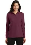 Port Authority L500LS Ladies Silk Touch Long Sleeve Polo