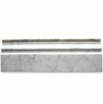 Stone Center Online Carrara White Italian Carrera Venato Baseboard Crown Molding