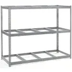 Global Industrial Wide Span Rack with 3 Shelves No Deck, 96"W x 24"D x 84"H, 1100 lb Shelf Cap 790CP14