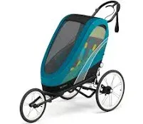 CYBEX ZENO 4-in-1 Multisport Trailer, Compact Fold, Smooth Ride Suspension and Air Filled Tires, Baby Trailer for 6 Months+