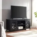 Colton Rectangular TV Stand for TV&#039;s up to 65&#034; in Black Grain No Fireplace