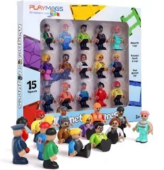 Playmags Magnetic Figures Community Set of 15 Pieces