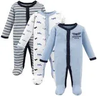 Luvable Friends Baby Boy Preemie Airplane Sleep and Play 3-Pack