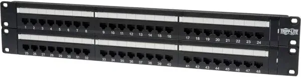 Tripp Lite N252-048 Cat6 Network Patch Panel 48 Port PatchPanel 568B N252048