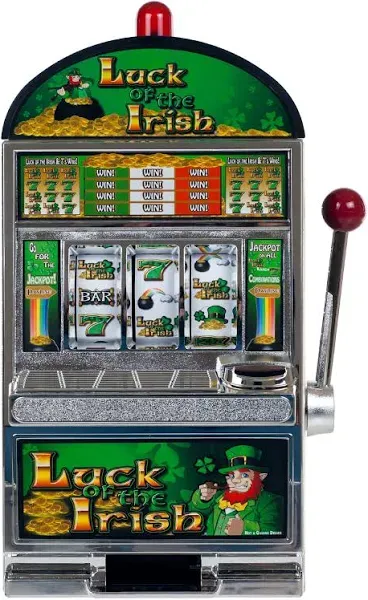 Luck of the Irish Slot Machine Bank, 15-Inch