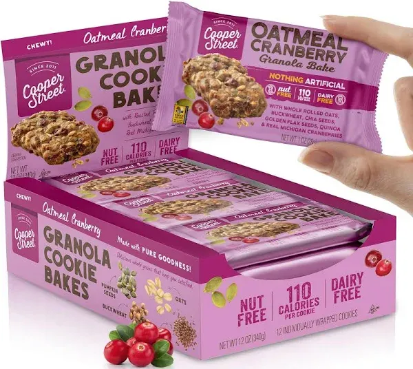 Cooper Street Oatmeal Cranberry Granola Cookie Bake