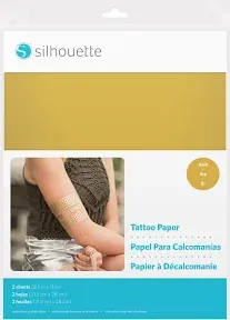 Silhouette America Gold Silhouette 8.5"X11" Temporary Tattoo Paper