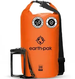 Earth Pak Waterproof Dry Bag - Roll Top Waterproof Backpack Sack Keeps Gear Dry for Kayak with Waterproof Phone Case