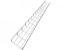 Kable Kontrol Wire Mesh Cable Tray Straight Section - Electro-Zinc Resistant Steel - Chrome Finish