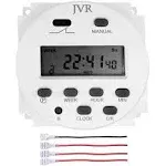 JVR 12V Timer Switch Programmable Digital 12 Volt DC/AC/Solar Battery Powered