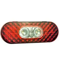 Grote 54672 6&#034; Oval LED Stop Tail Turn Light with Integrated Back-up