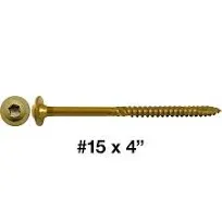 #15 x 3-1/2&#034; Construction Lag Screw Exterior Coated Torx/Star Drive Heavy Dut...