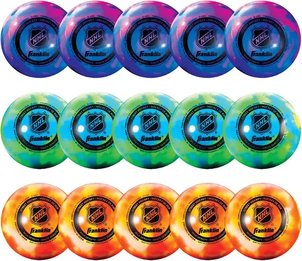 Franklin Sports NHL Street Hockey Balls - No Bounce Outdoor Street + Roller Hockey Balls - Official Size for Youth + Adult Street Hockey - Assorted Colors - 1, 2, 3, and 15 Bulk Packs