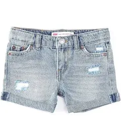 Levi's Girls' Girlfriend Denim Shorty Shorts