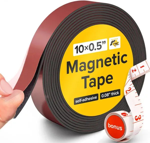 X-bet MAGNET Flexible Magnetic Strip 10 Feet Magnetic Tape with Strong Self Adhesive