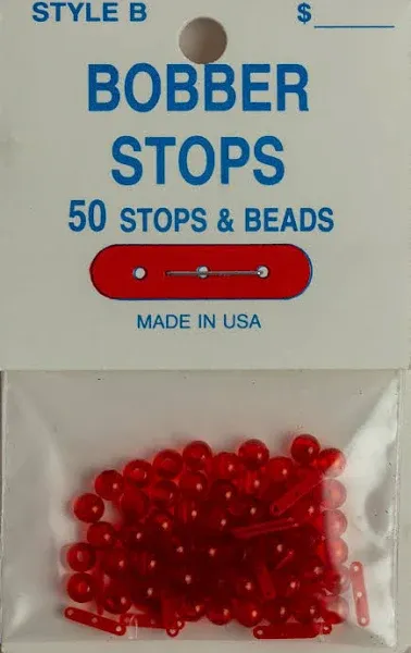 JS Bobber Stops and Beads - Three Hole - 50 per Pack - Stops &amp; Beads