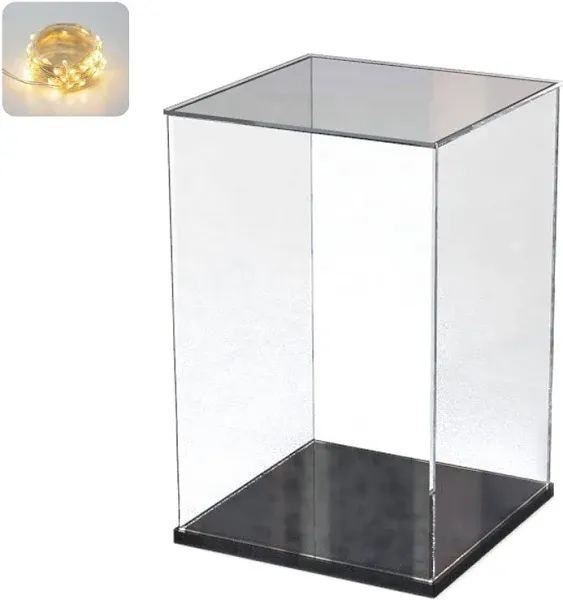 Acrylic Display Box Case Self assembly Dust proof clear Size 9.8&#034;×9.8&#034;×15.7<wbr/>&#034;