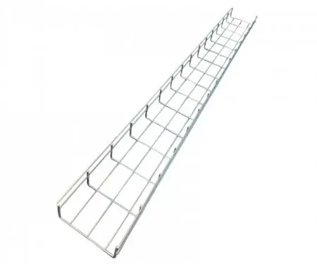 Kable Kontrol Wire Mesh Cable Tray Straight Section - Electro-Zinc Resistant Steel - Chrome Finish