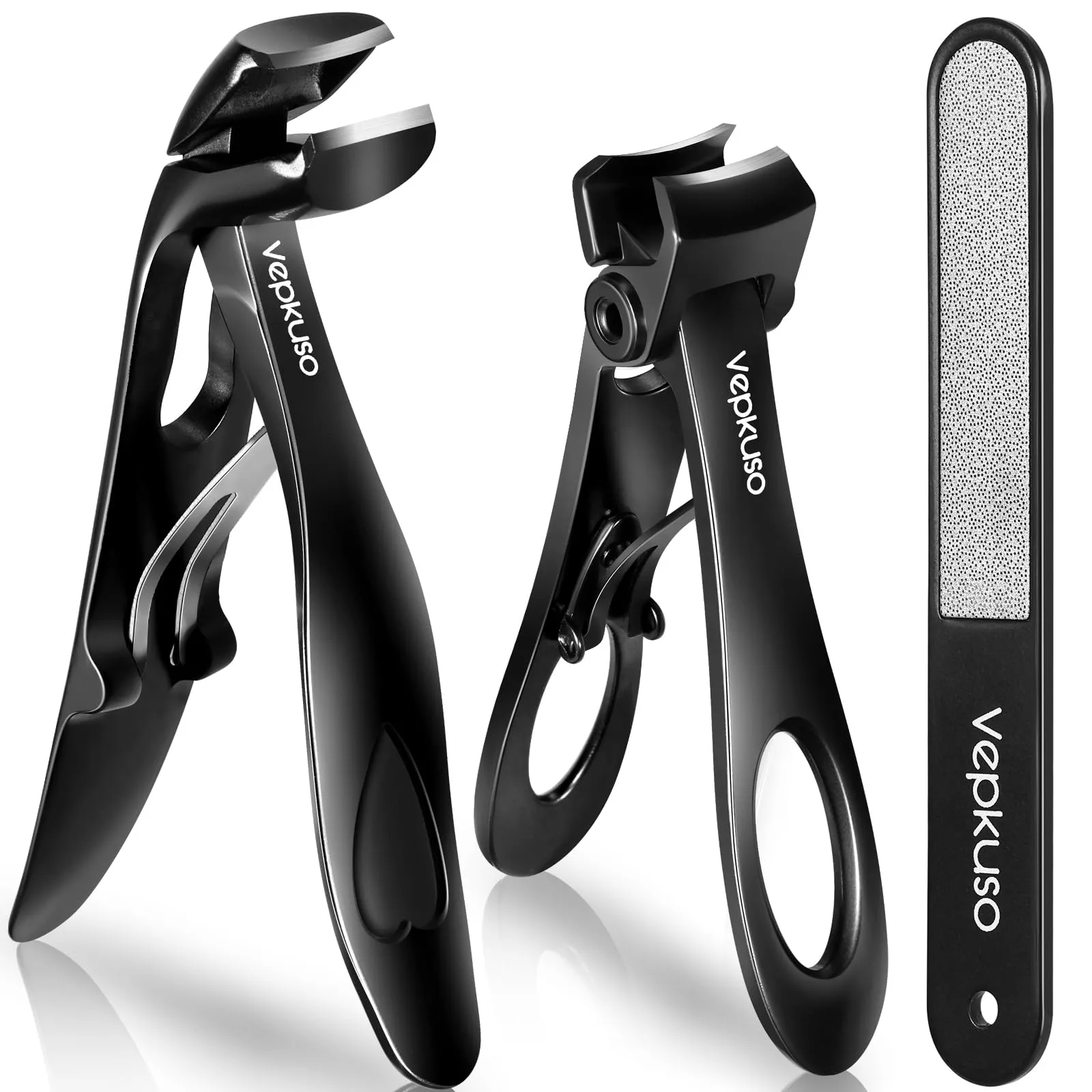 Nail Clippers for Thick Nails -Stainless Steel Heavy Duty, Wide Mouth Profess...