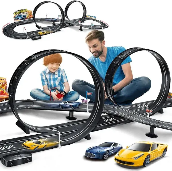 Kids Toy-Electric Powered Slot Car Race Track Set Boys Toys for 6 7 8-12 Year...