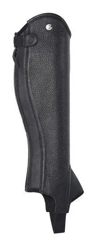 Dover Saddlery Ladies' Stay Tight Leather Half Chaps, Color: Black, Size: Sm-Short