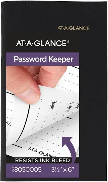 At-A-Glance Website Address Book Password Keeper