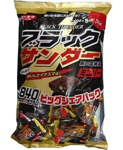 Black Thunder 840g Big Pack Cocoa Cookies Japanese Snacks Chocolate 