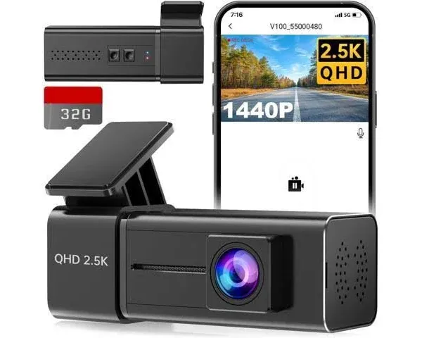 E-YEEGER 2.5K 1440p Front Dash Camera