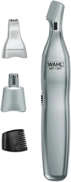 Wahl Men’s Nose Hair Trimmer, for Eyebrows, Neckline, Nose & Ear Hair, Precision Detail Trimming with Interchangeable Heads, Battery Included - Model 5545-400