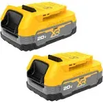 DEWALT 20V MAX POWERSTACK Lithium Ion Battery 2 Pack (DCBP034-2)