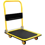 Platform Truck [660Lb Weight Capacity] Heavy Duty Foldable Flatbed with Swivel W