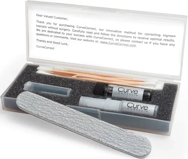 CurveCorrect® Ingrown Toenail Home Treatment | Ingrown toenail Correction kit, Includes Ten Standard toenail Braces.