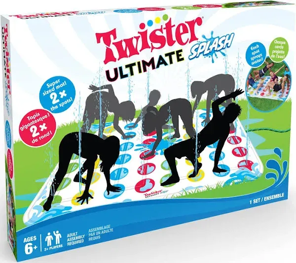 Hasbro Twister Ultimate Splash – Giant Outdoor Inflatable Water Twister Game for Kids – Backyard Summer Fun