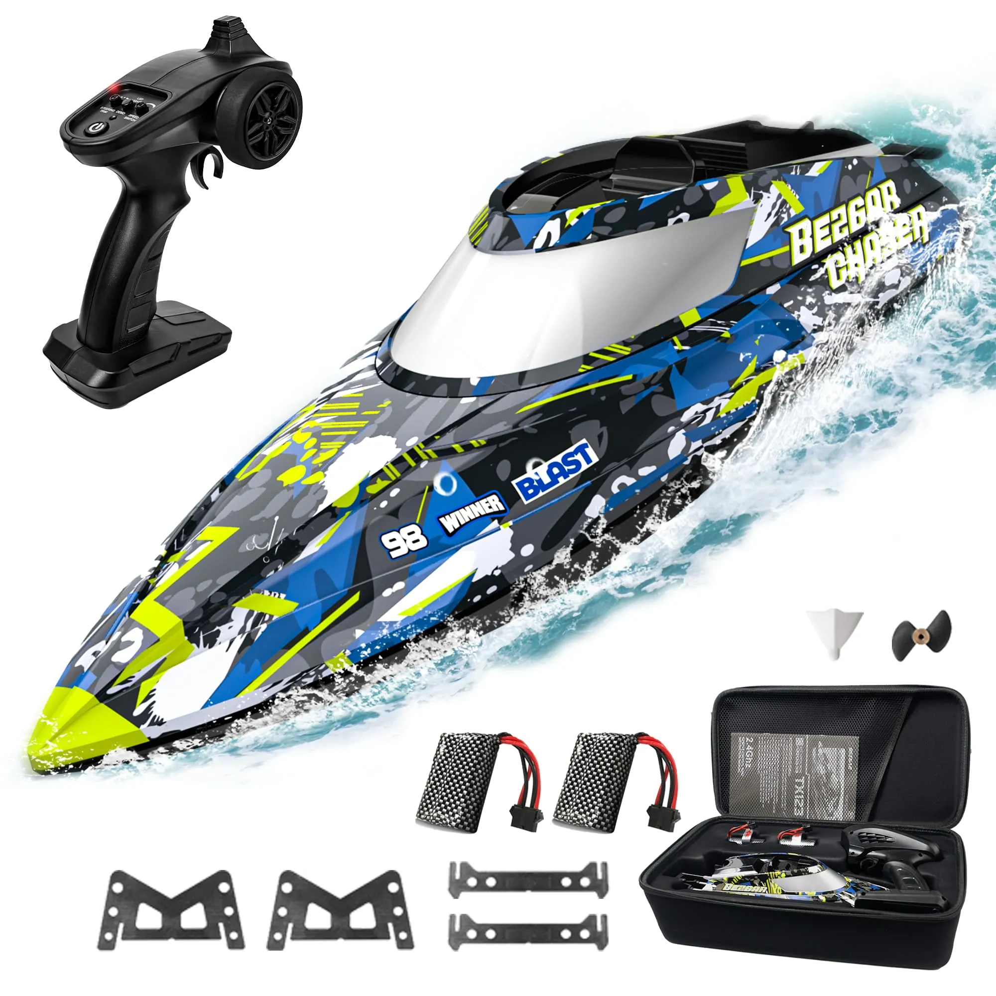 BEZGAR TX123 Remote Control Boats - Fast Speed RC Boat (OPEN BOX)