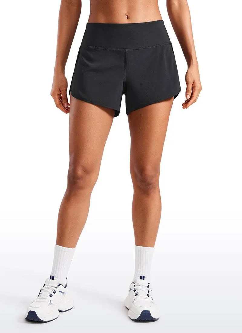 CRZ Yoga Women's Mid Waisted Running Shorts