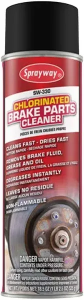 Sprayway SW330 Chlorinated Brake Parts Cleaner, 18.5 oz