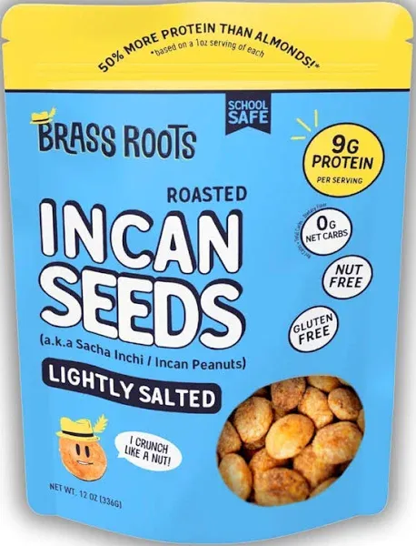 Brass Roots Organic Roasted Sacha Inchi Seeds, Lightly Salted | Keto, Paleo, ...