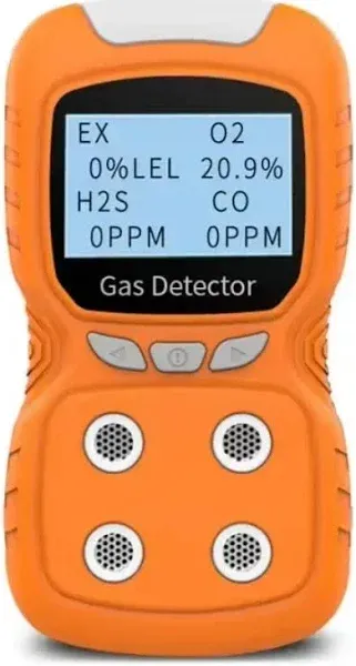 Portable multi gas detector 4 gas analyzer monitor with micro clip (H2S O2 CO  LEL(Ex)) 4 Compound gas detector