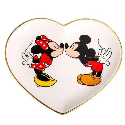 Mickey and Minnie heart shaped trinket dish