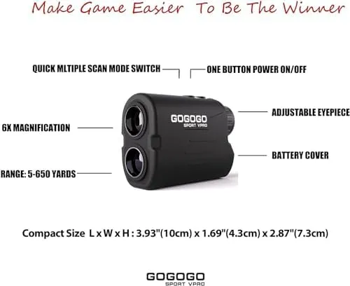 Gogogo Sport Vpro Laser Golf or Hunting Rangefinder